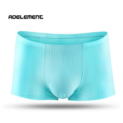 

Breathable Seamless Ice Silk Mens Underwear Boxer Brief Shorts Sexy Solid Elastic Tight Underpants