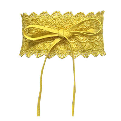 

Fashion Wide Lace Tie-up Women Waistband Dress Party Waist Band Belt Sash Decor