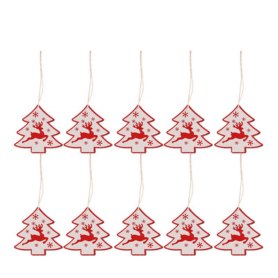 

Siaonvr 10 pieces of wooden pendants Christmas decorations home improvement gifts