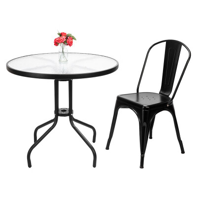 

4 pcs Tolix Style Dining Side Chair Stackable Bistro Cafe Metal Stool Vintage