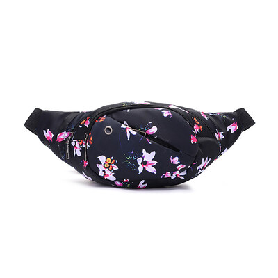 

2019 New Style Print Zipper Sports Fanny Belly Waist Bum Bag Fitness Running Jogging Cycling Belt Pouch Pack