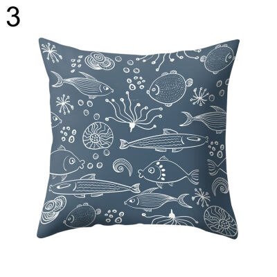 

Shell Wave Square Throw Pillow Protector Case Cushion Cover Bedding Articles
