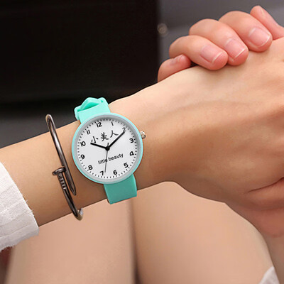 

Supply childrens watch cartoon pattern silicone quartz watch small fresh digital watch
