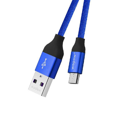 

WOPOW Android Cloth Weave Cable USB Cable Charging Transmission Two-in-one Cable LC908 Purple 1m 5pcs