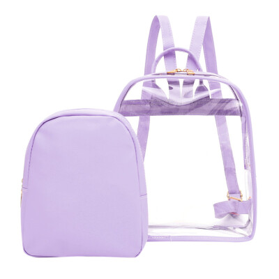 

Tailored Womens Clear Plastic See Through Security Transparent Backpack Bag Travel Bag