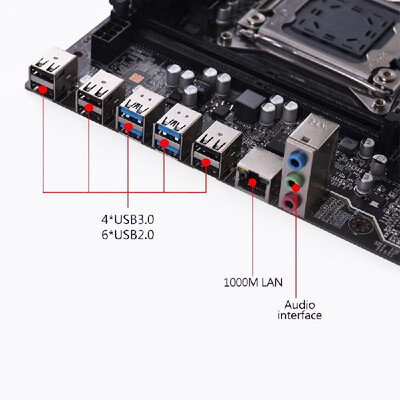 

X99 V12 Motherboard ATX LGA2011 SATA 30 USB 30 Ports Motherboard I7 Serial E5-V3E5-V4 4 DIMM Slots DDR4 64GB Memory Capacity