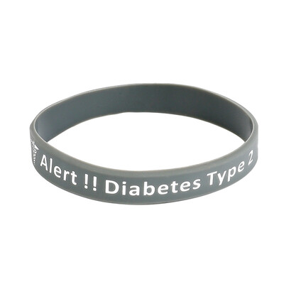 

Medical Alert Diabetic Wristband Silicone Bracelets Bangles