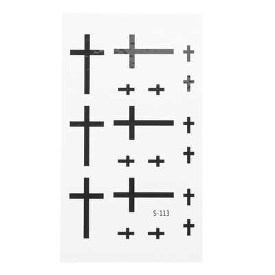 

10pcs Cross Pattern Temporary Tattoo Stickers Waterproof Body Art Decal