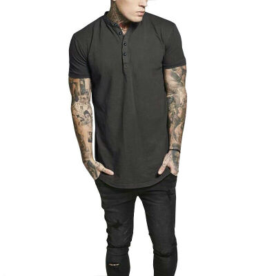 

Mens Slim Fit Short Sleeve V-Neck Casual T-Shirt Tops Blouse Muscle Tee Shirt