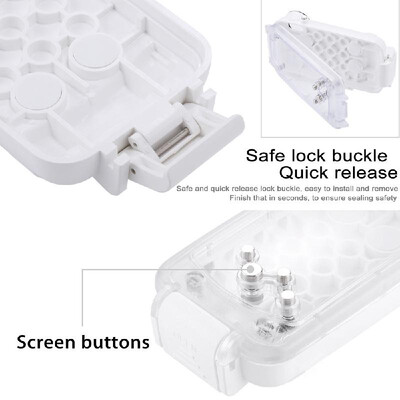 

PULUZ for iPhone X &  40m130ft Waterproof Diving Housing Case for Surfing Swimming Photo Video Taking Underwater Cover White
