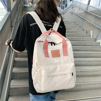 

Insfeng schoolbag female Korean version of senior high school students simple Baidasen junior high school students collision color