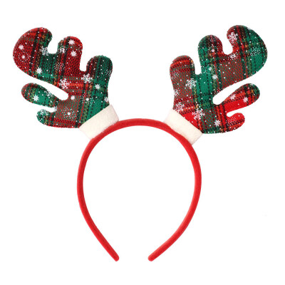 

Toponeto Hot Christmas Headband Santa Xmas Party Decor Double Hair Band Clasp Head Hoop