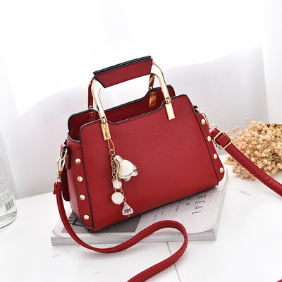 

2018 Brand New Women Fashion Ornaments Totes Solid Metal Handle Handbag Hotsale Ladies Purse Messenger Crossbody Shoulder Bags