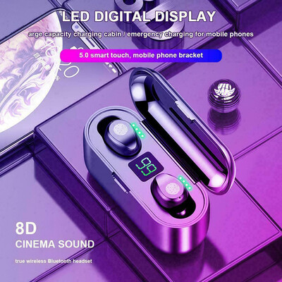 

Earphone BT50 Earbuds Dual Ear Headphone Stereo In Ear HD Headset with Charging Box