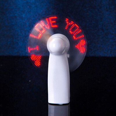 

Mini Portable Hand-held Fan LED Gleamy Letters 3 Colors