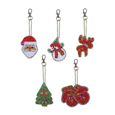 

5D DIY Diamond Painting Keychain Pendant Mandala Key Ring Full Drill Special Shape Diamond Painting Kits for Girl Handbag Shoulder