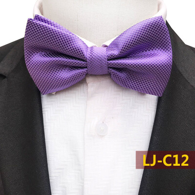 

Source off-the-shelf polyester material plaid plain mens bow tie wedding bow tie