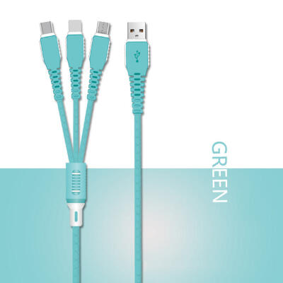 

Applicable To One To Three Data Cable IPhone6 ​​Apple Huawei Type-c Three-in-one Car Android Charging Cable