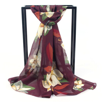 

Gobestart Women Printed Soft Chiffon Shawl Wrap Wraps Scarf Scarves