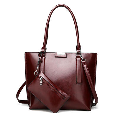 

2pcsset Solid Color Shoulder Handbags Clutch Leather Women Crossbody Bags