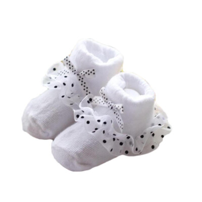 

Cotton Christmas Warmers Newborn Baby Kids Soft Non-slip Lace Socks Suitable 0-3 Month Baby