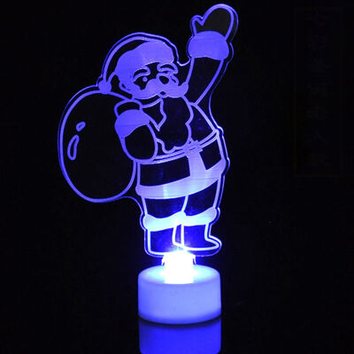 

Christmas Ornaments Home LED Colorful Acrylic Christmas Night Lights Colorful Acrylic Table Lamps for Party Gifts