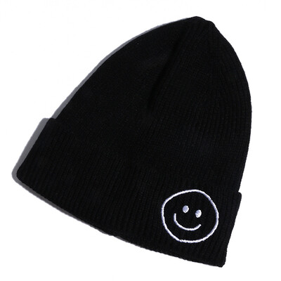 

Cap children smiling face lovely lady knitting hat autumn&winter Korean version 100 new woolen cap Korean ear protection cap