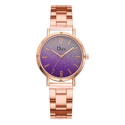 

Fashion Women Minimalism Watch Rose Gold Stainless Steel Quartz Wristwatch Ladies Luxury Bracelet Watches Simple Clock