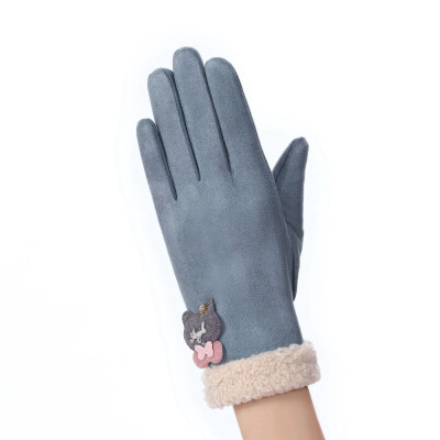 

New Fashion Winter Women Gloves Touch Screen Warm Thick Velvet Lady Full Finger Gloves