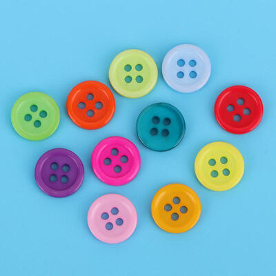 

Greensen 100Pcs Colorful 4 Holes Mini Resin Button Children Clothes Decoration Sewing Accessories 11mm