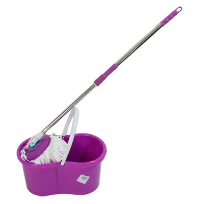 

Microfiber Floor Spin Mop with Bucket&2 Mop Heads - 360 Rotating Head