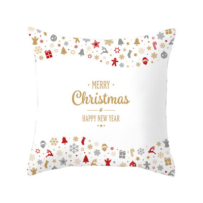 

Christmas Decorative Pillowcase Square Printed Throw Pillow Cover Santa Claus Throw Pillowcase For Home Office