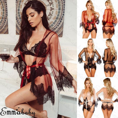 

Sexy Women Lingerie Lace Dress Babydoll Underwear Nightwear Sleepwear Plus Size