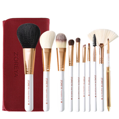

Toponeto New 10 pcs Makeup Brush Set tools Make-up Toiletry Kit Wool Make Up Brush Set