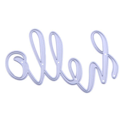 

DIY Hello Cutting Dies Stencils Scrapbook Embossing Craft Album Card Gifts