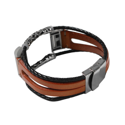 

〖Follure〗Replacement Leather Wristband Band Strap Bracelet For Fitbit Charge 2 BK