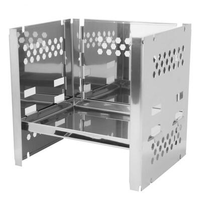 

Greensen Foldable Mini Stainless Steel Barbecue Oven Rack Coal Stove Bracket Wind Shiled BBQ Accessories