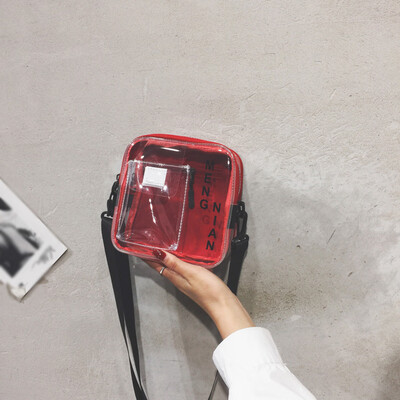 

Tailored Women Bag Wide Shoulder Strap Shoulder Bag Fashion Transparent Messenger Bag