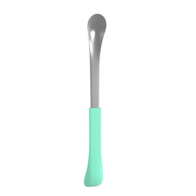 

Baby Feeding Spoon Stainless Steel Silicone Double-end Safety Tableware