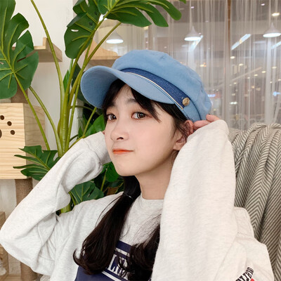 

Beret autumn thin Korean version of 100 navy hat art octagonal hat British network celebrity hat duck tongue hat woman tide