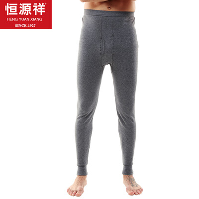 

Hengyuanxiang HYX mens autumn pants cotton thin section warm pants mens leggings skin-friendly single cotton wool pants deep hemp gray 180105