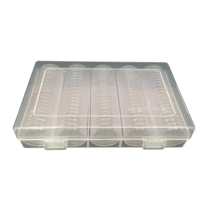 

100pcsbox 30mm Clear Round Coin Cases Storage Holder Plastic For Bitcoin
