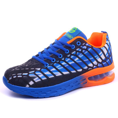 

Leisure air cushion sports running shoes couple shoes mesh ultra light breathable low men&women shoes night fluorescent