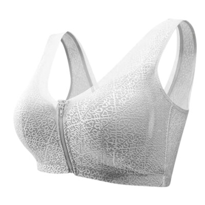 

Toponeto Front Zipper Closure Wirefree Extra Breathable Silk Bra The Gentle Bra Curve Bra