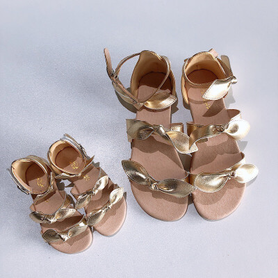 

Willa&Emma Golden bow parent-child sandals in the middle of the child 13717