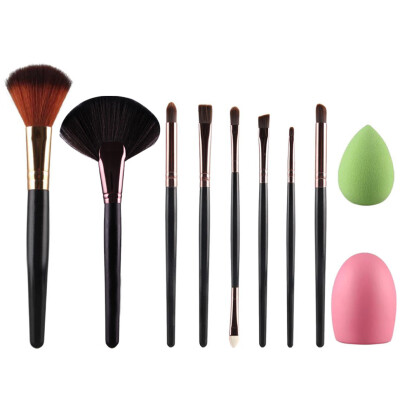 

Toponeto 10pcs Makeup Brush Makeup Sponge Makeup Brush Cleaner Foundation Brush