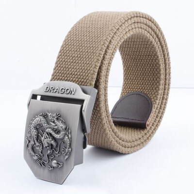 

Chinese style Men Belt Automatic buckle men casual dragon Belt Men thickening Canvas Belt Outdoor Men tidal current cowboys Belt