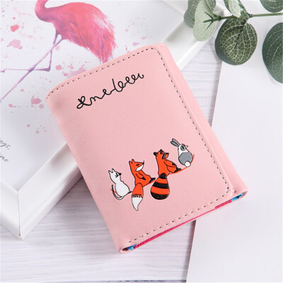 

2018 New Style Fashion Women Print PU Leather Wallet Purse Long Money Holder Clutch Box Hasp Zipper Bag