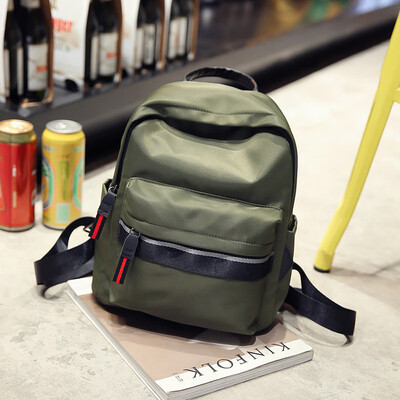 

Popular new girls backpack nylon solid color Korean version of the small backpack car sewing line shoulder