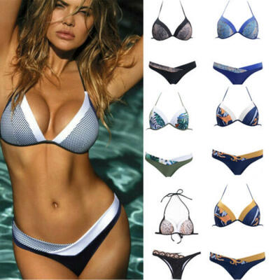 

US Sexy Women Bikini Swimsuit Padded Push-up Bra Triangle Swimwear Bathing Suit